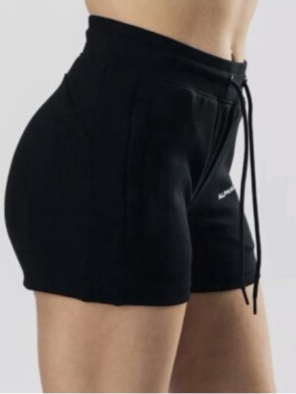 Alphalete Essential Core Black Women's High-Waist Drawstring Shorts